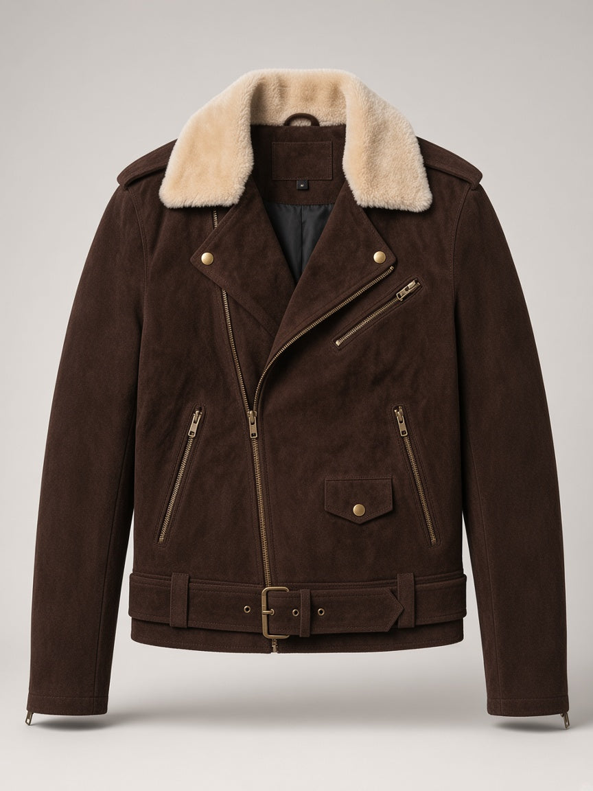 Brown Suede Jacket – front view