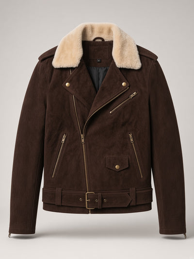 Brown Suede Jacket – front view