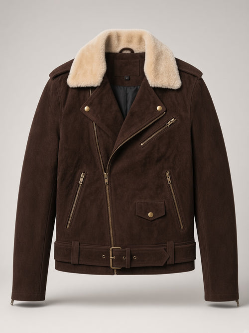 Brown Suede Jacket – front view